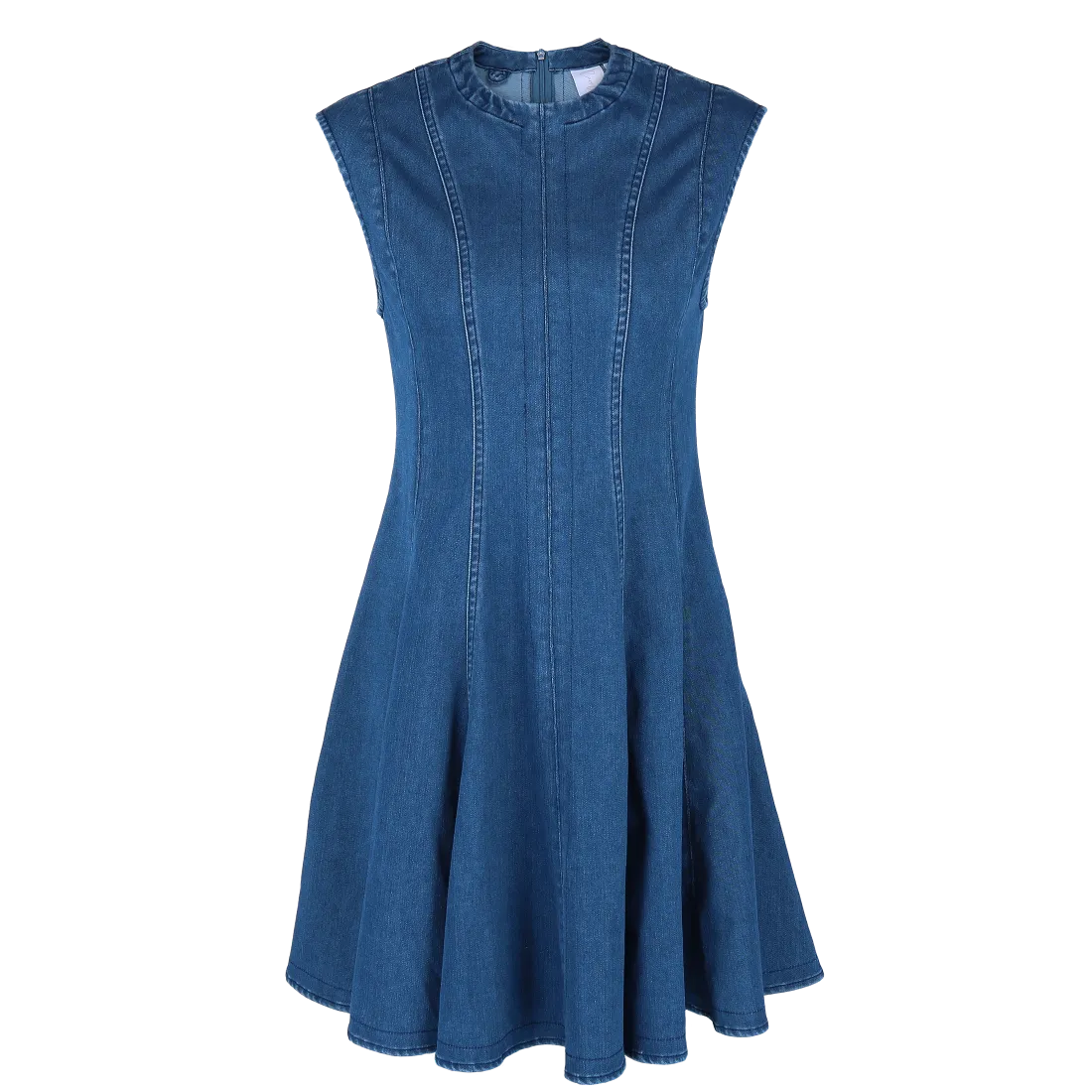 Mia stretch denimkjole - Mørk denimblå - Image 11