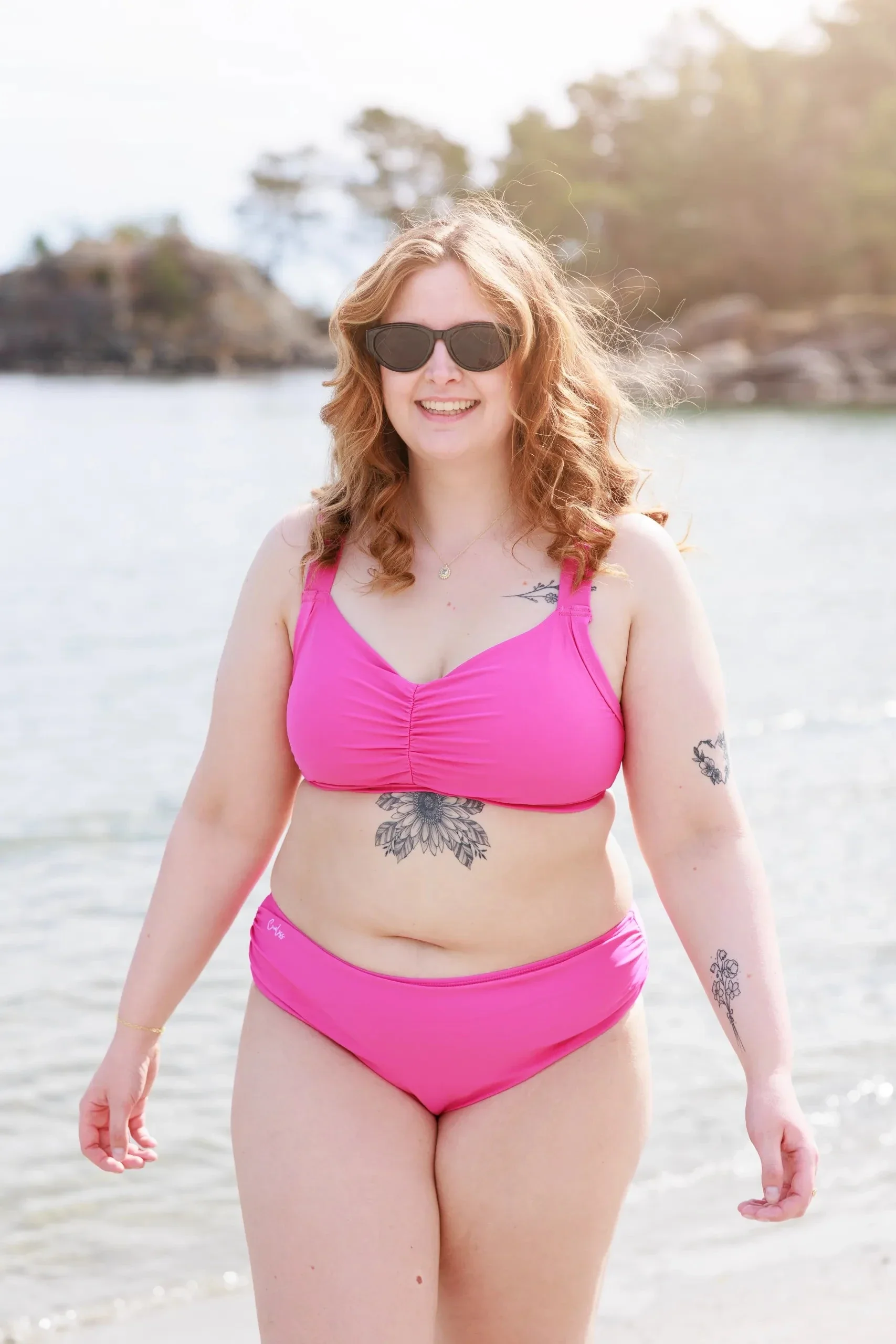 Mid waist bikinitruse - Rosa - Image 10