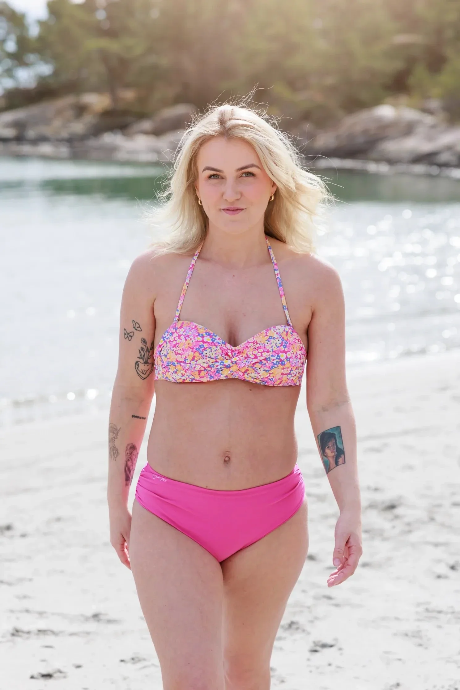 Mid waist bikinitruse - Rosa - Image 14