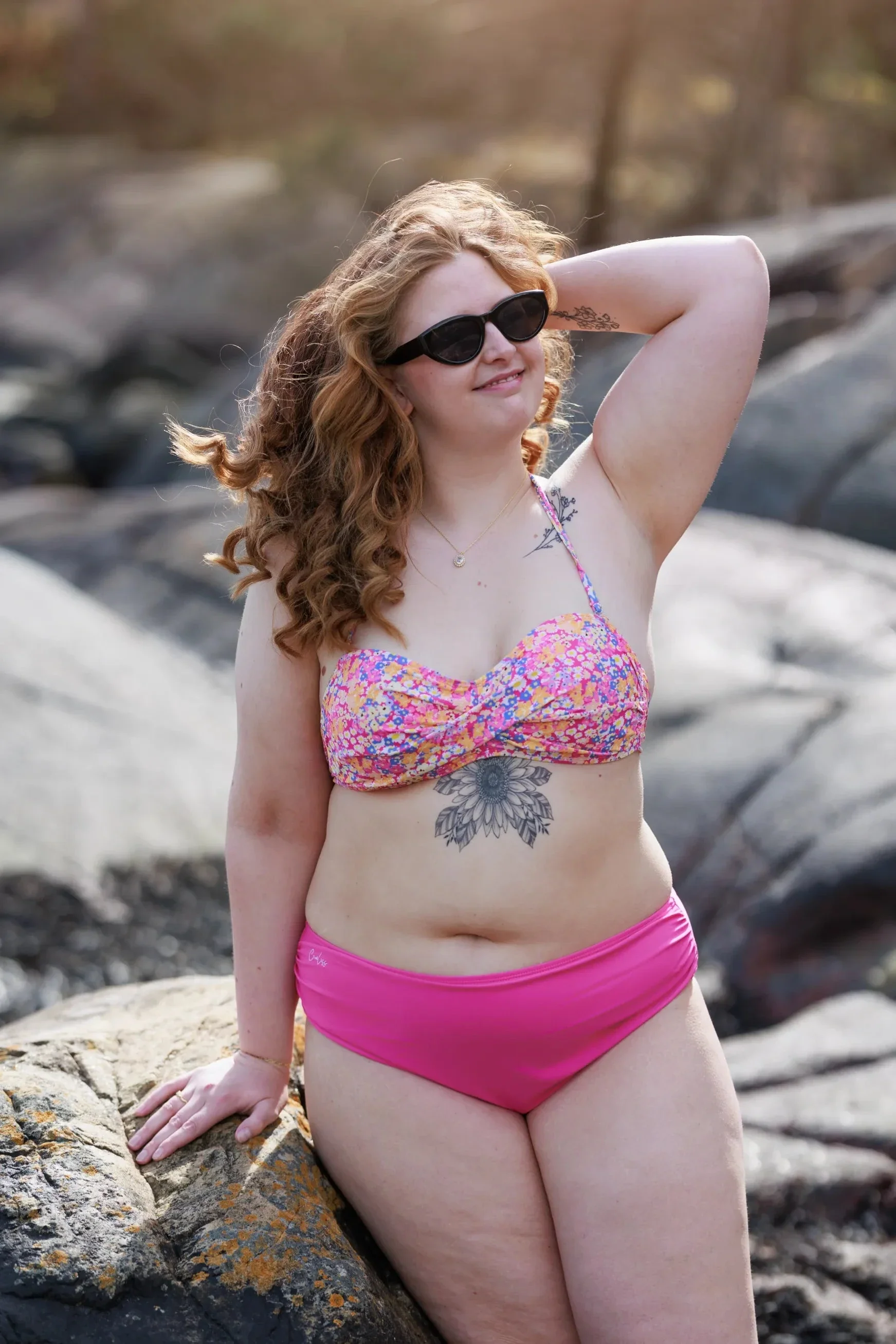 Mid waist bikinitruse - Rosa - Image 18