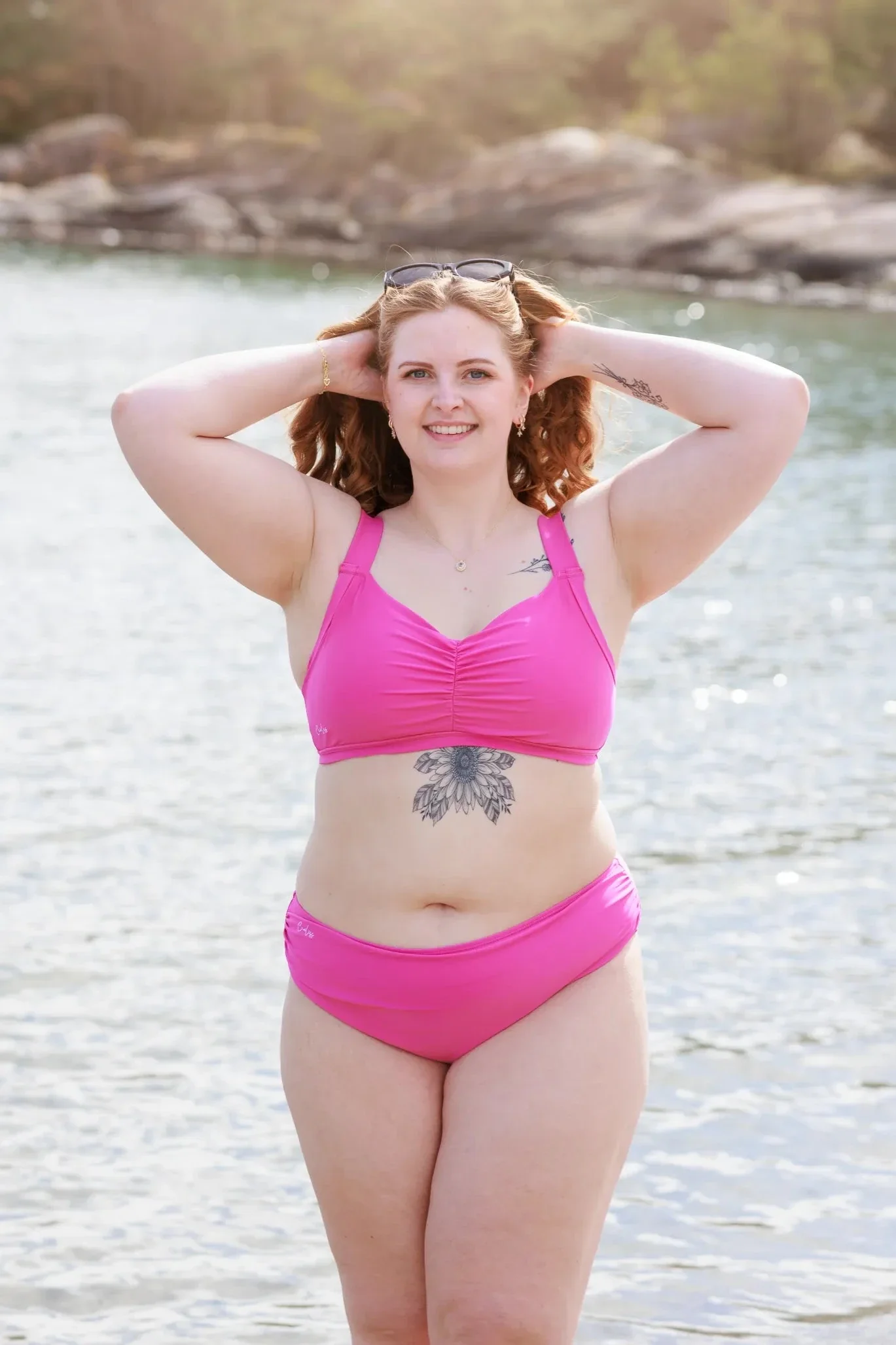 Mid waist bikinitruse - Rosa - Image 4