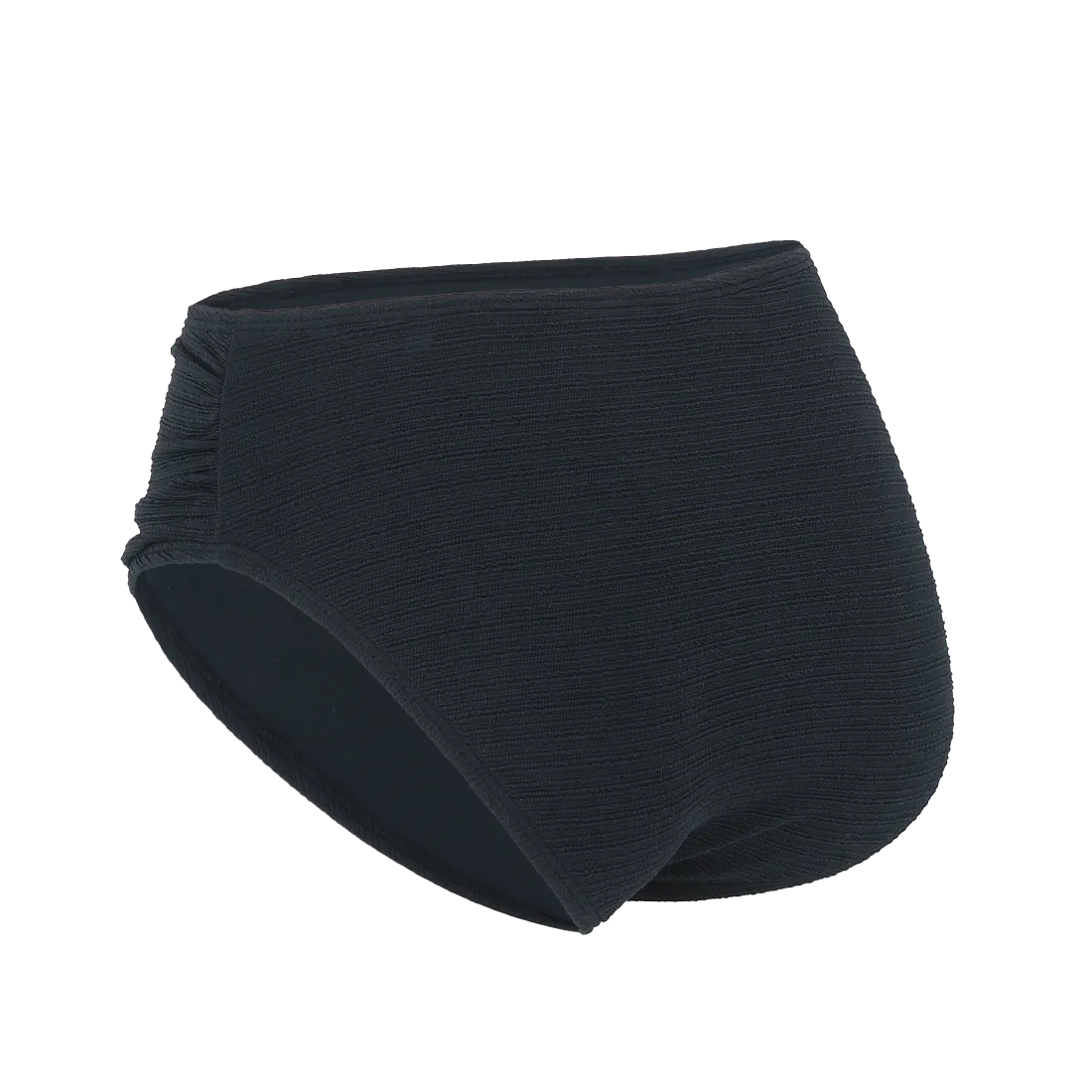 Mid waist bikinitruse tekstur - Svart - Image 2