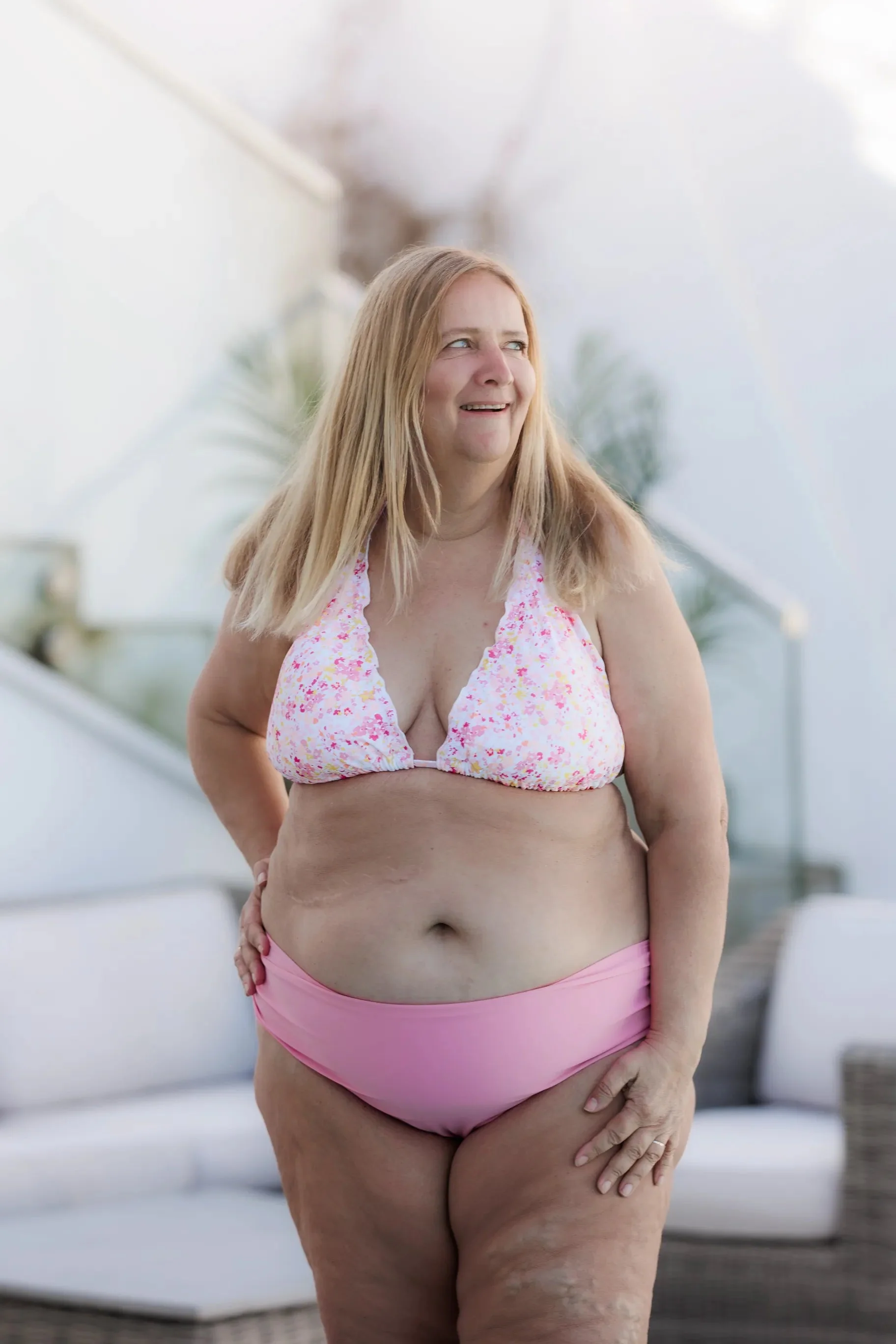 Mid Waist bikinitruse - Lyserosa - Image 22
