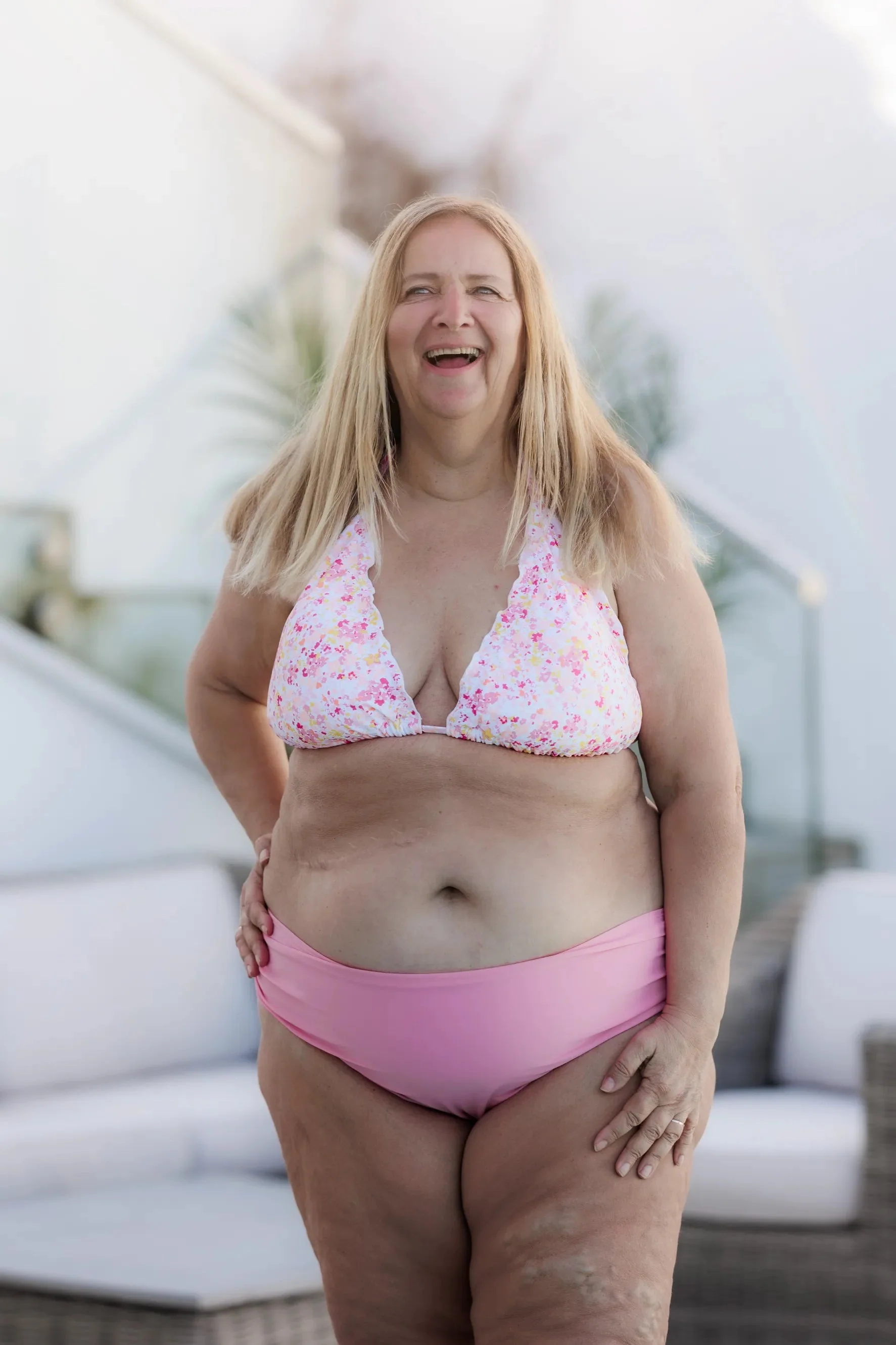 Mid Waist bikinitruse - Lyserosa - Image 23