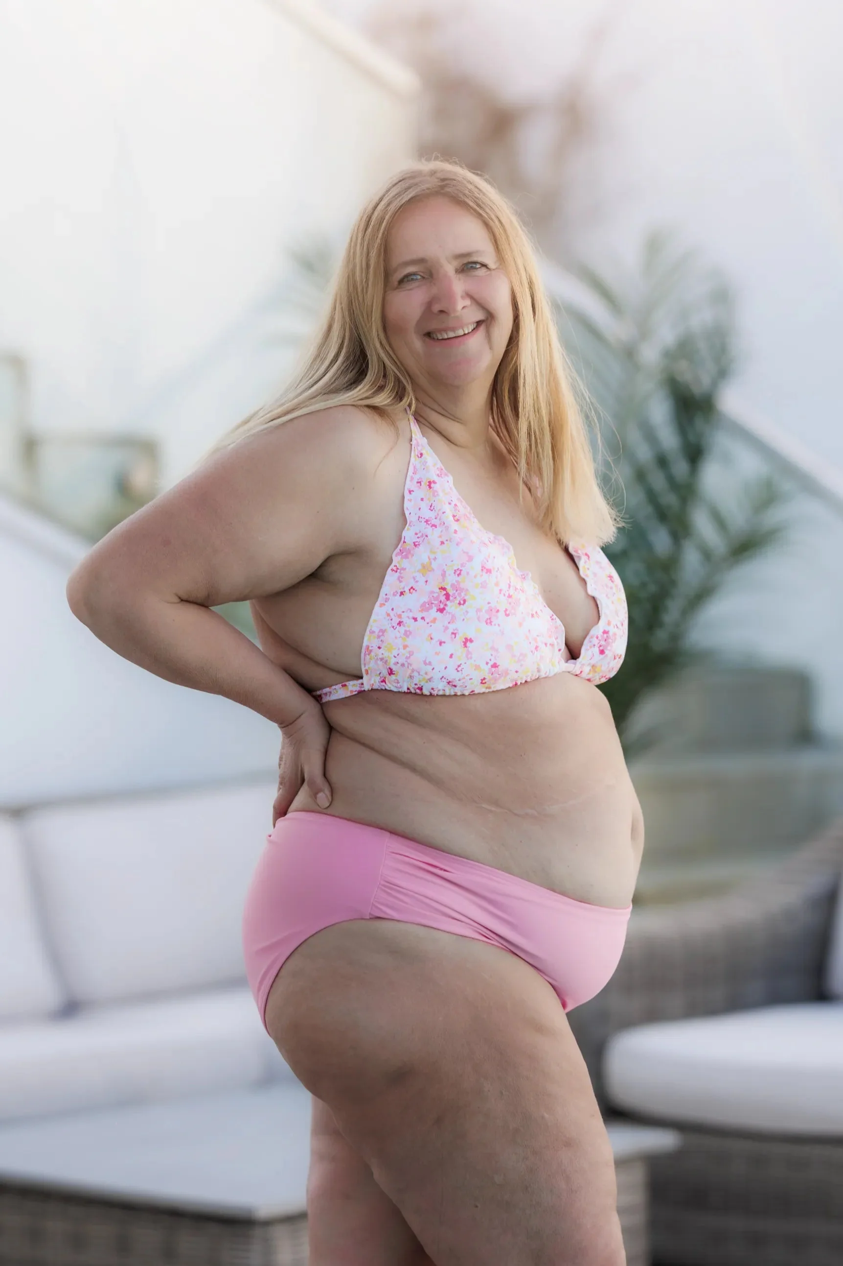 Mid Waist bikinitruse - Lyserosa - Image 25