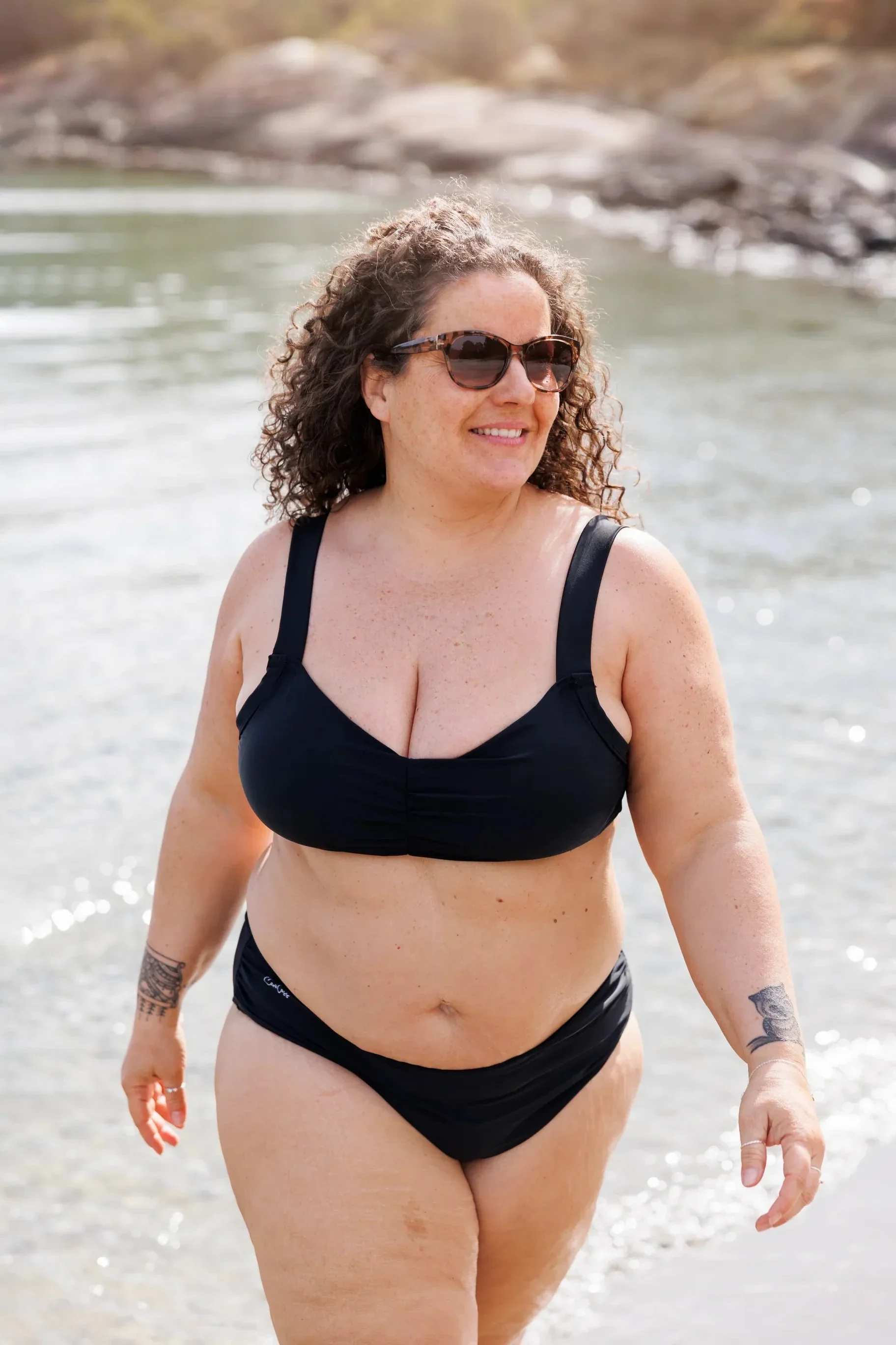 Mid Waist bikinitruse - Svart - Image 14