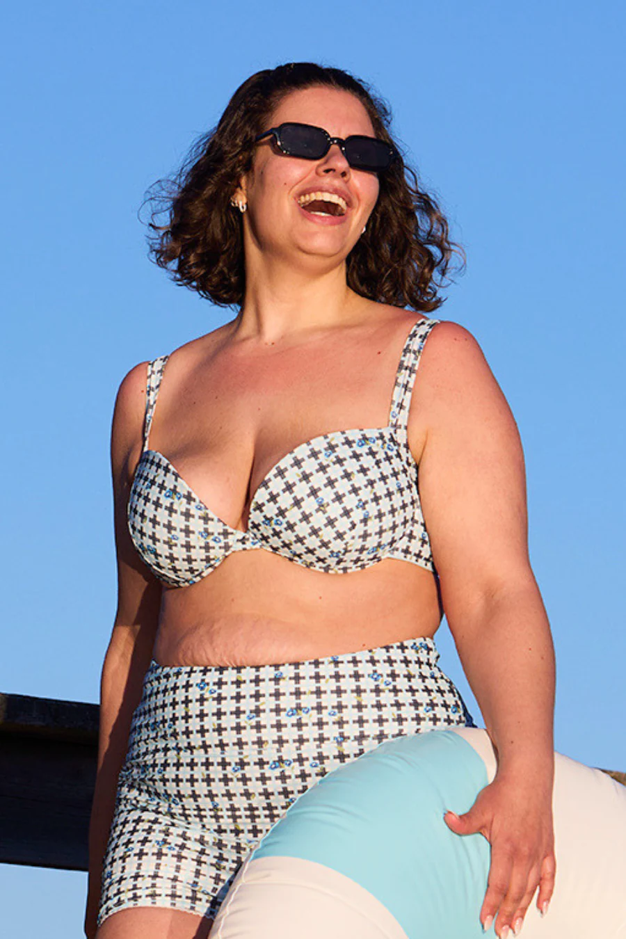 Parga bikinitopp - Rutete blå - Image 3