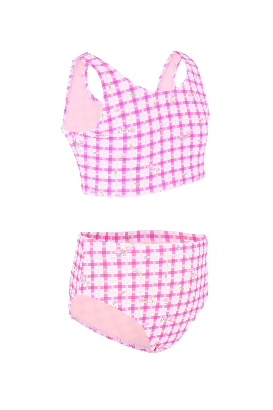 Rio bikini barn - Rutete rosa