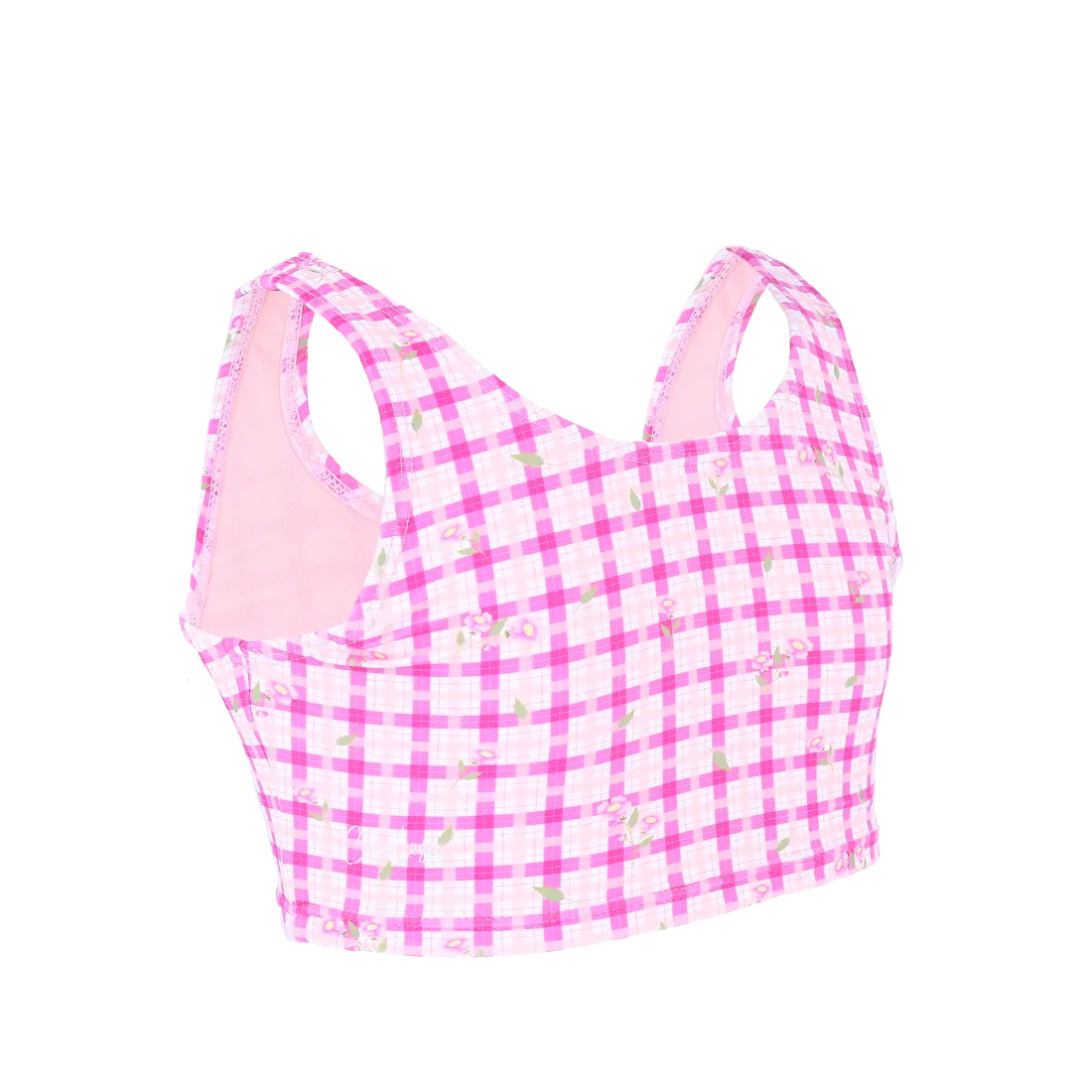 Rio bikini barn - Rutete rosa - Image 2