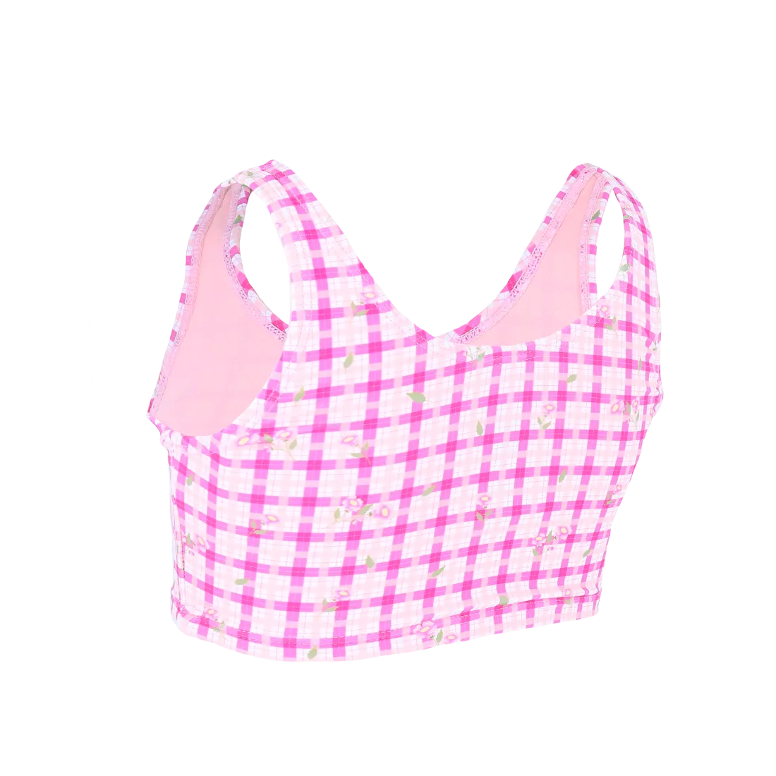 Rio bikini barn - Rutete rosa - Image 4