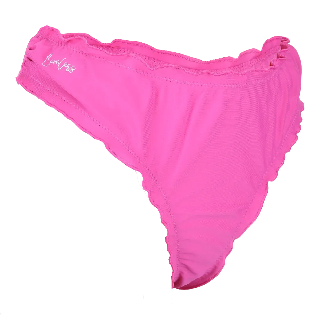 Ruffles string bikinitruse - Mørkerosa - Image 3