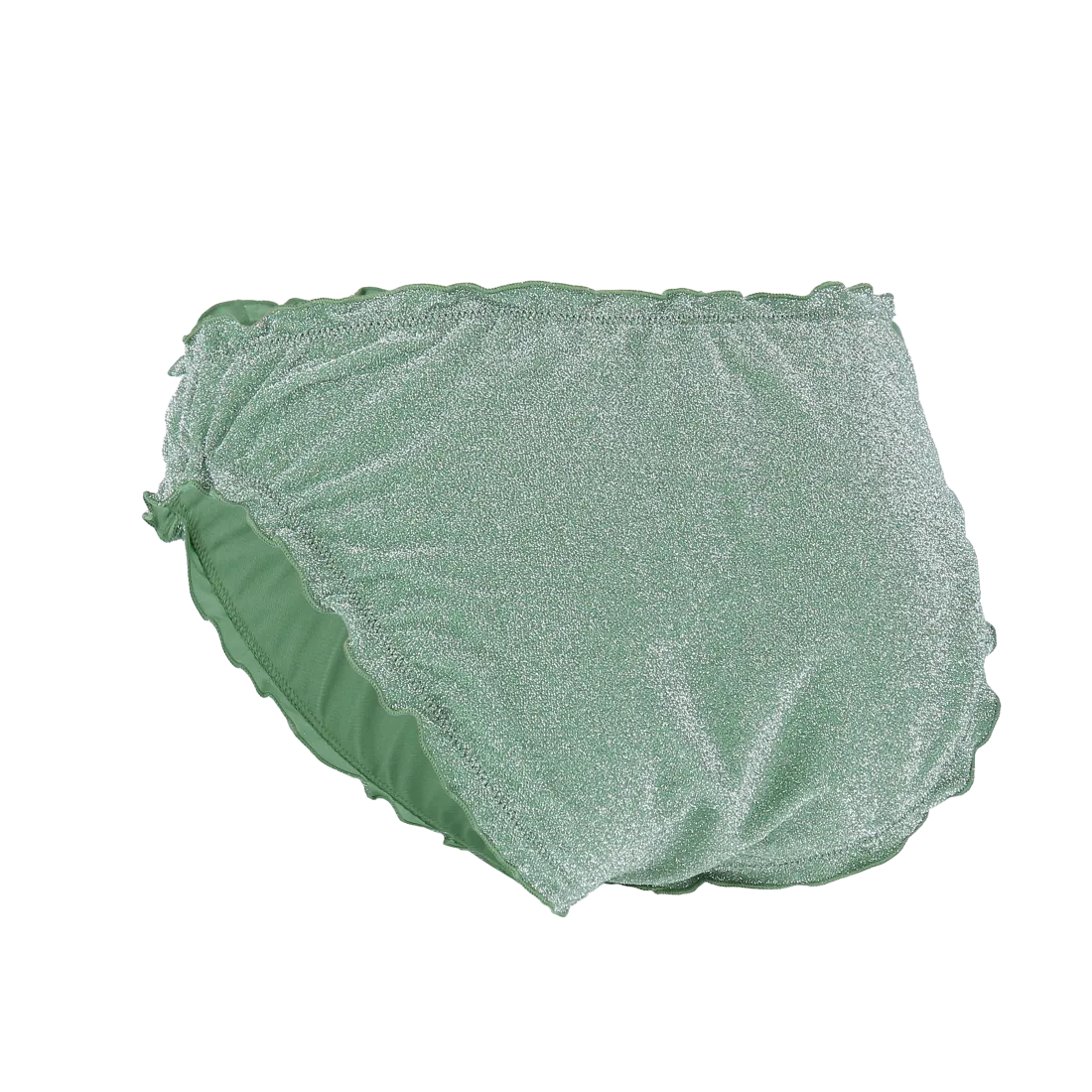 Ruffles bikinitruse - Glitter grønn - Image 3