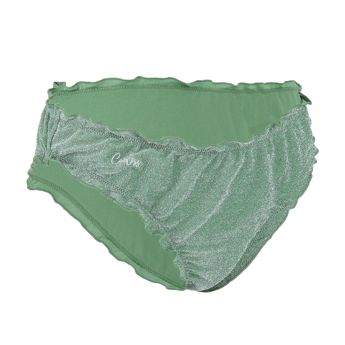 Ruffles bikinitruse - Glitter grønn - Image 4