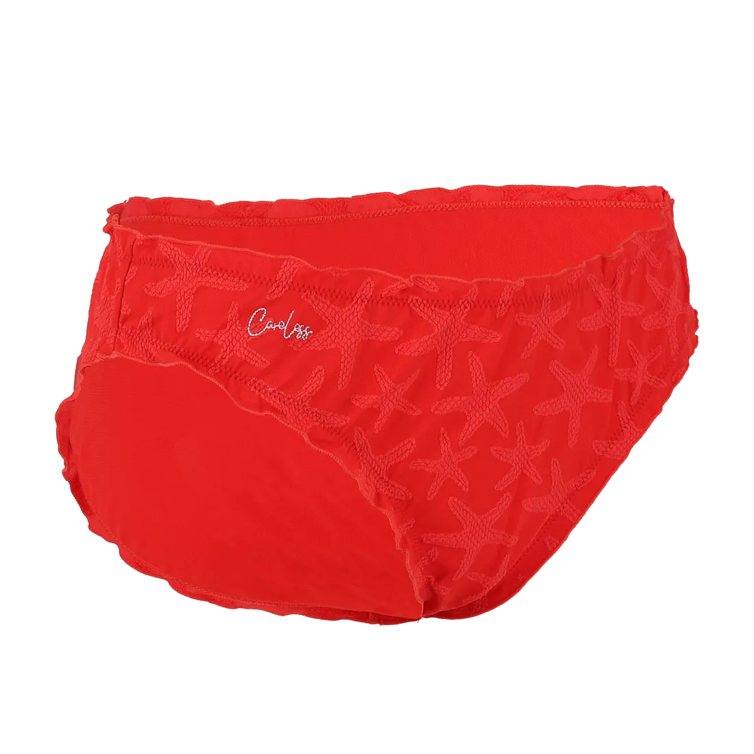 Ruffles bikinitruse tekstur - Korallrød - Image 3