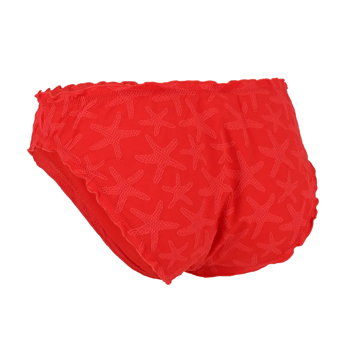 Ruffles bikinitruse tekstur - Korallrød - Image 4