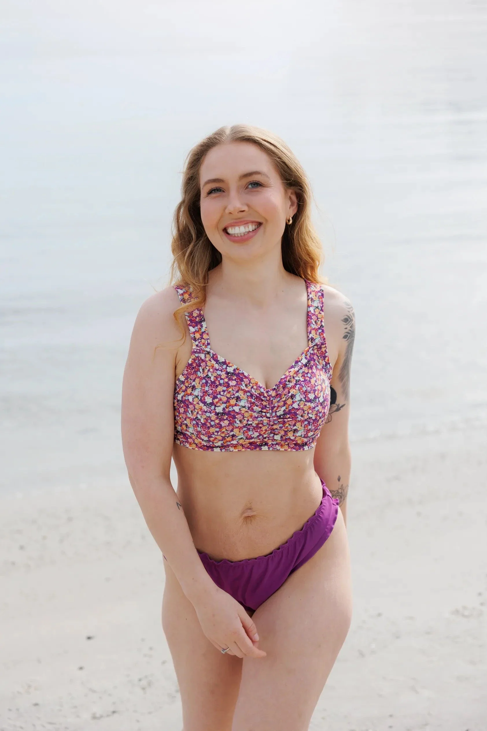 Ruffles bikinitruse - Mørkelilla - Image 6