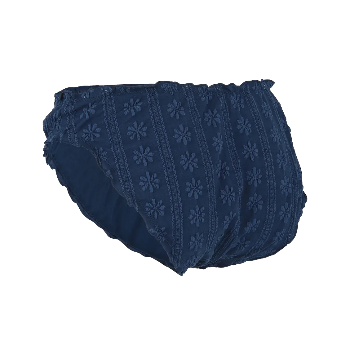 Ruffles bikinitruse tekstur - Mørk blå - Image 3