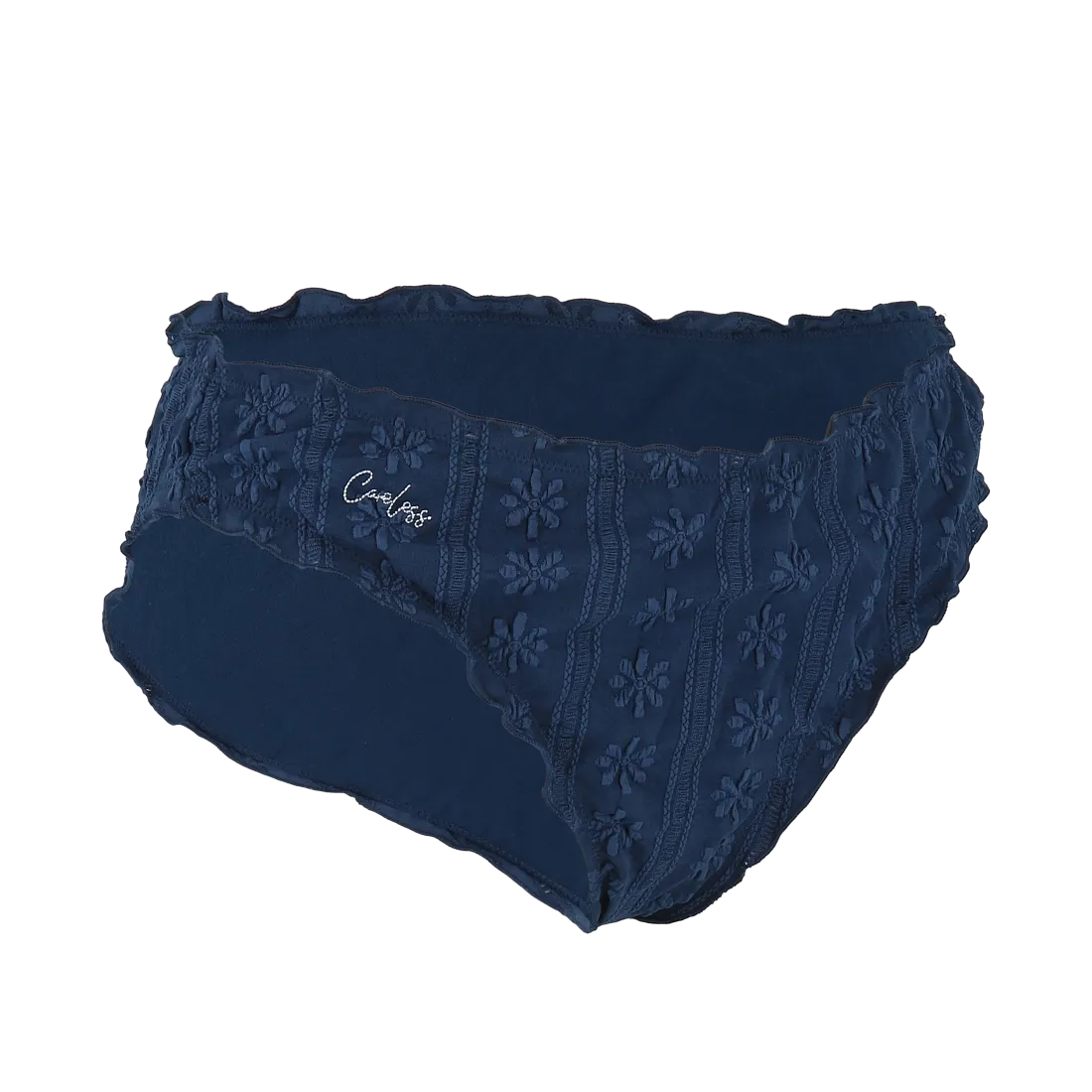 Ruffles bikinitruse tekstur - Mørk blå - Image 4