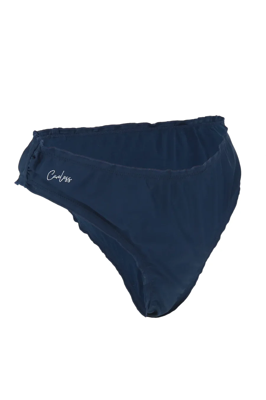Ruffles string bikinitruse - Mørk blå