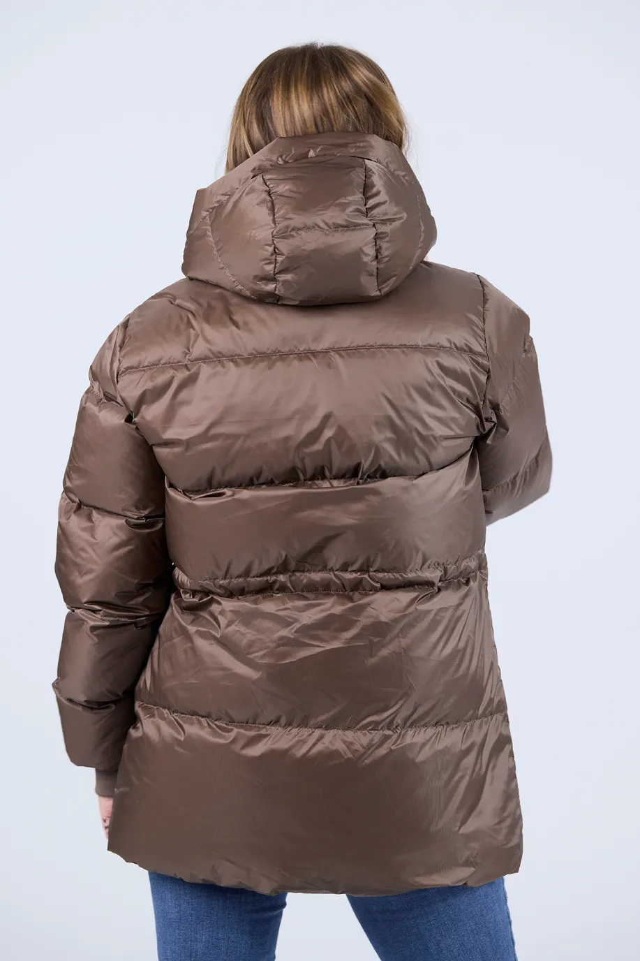 Thea pufferjakke kort - Brun - Image 3