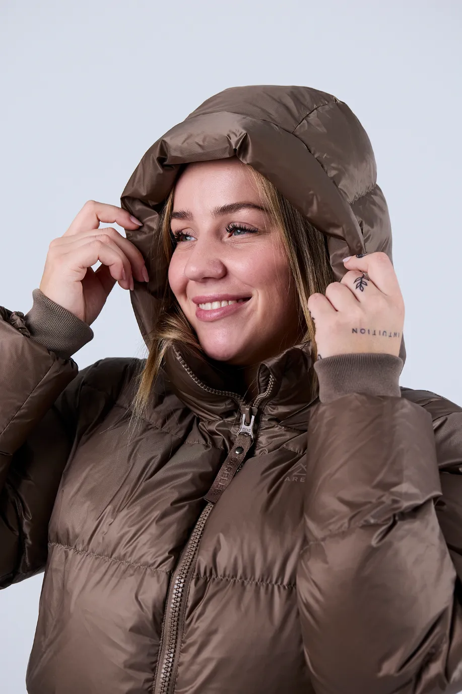 Thea pufferjakke kort - Brun - Image 6