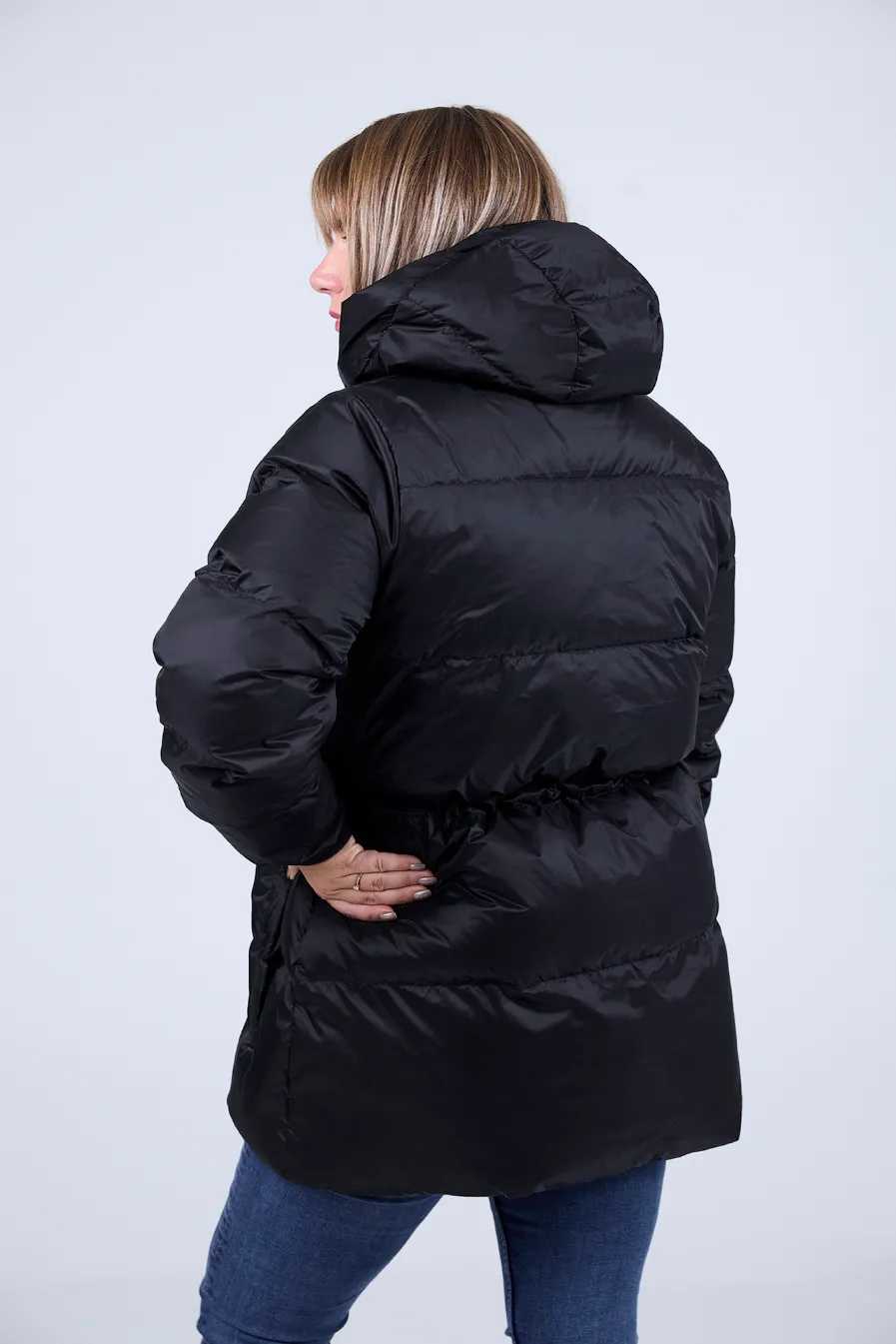 Thea pufferjakke kort - Svart - Image 5