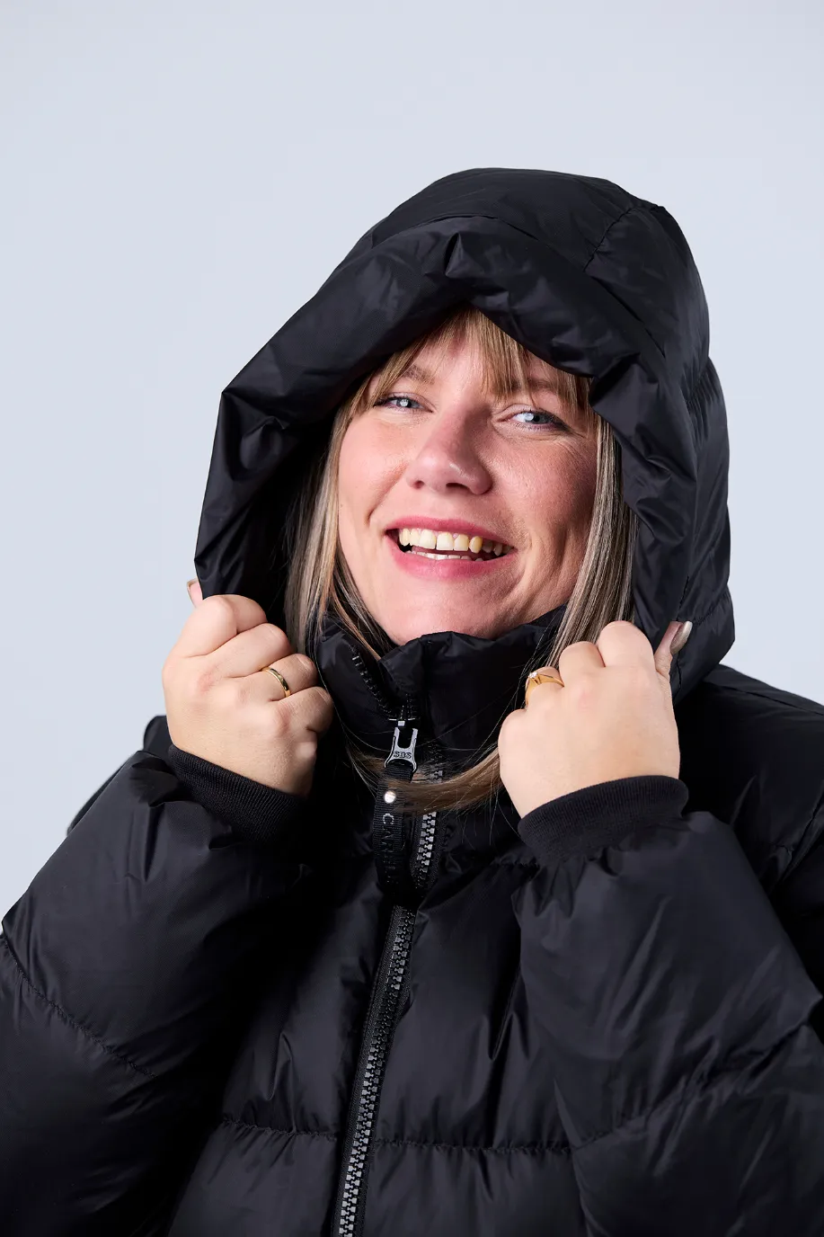 Thea pufferjakke kort - Svart - Image 6