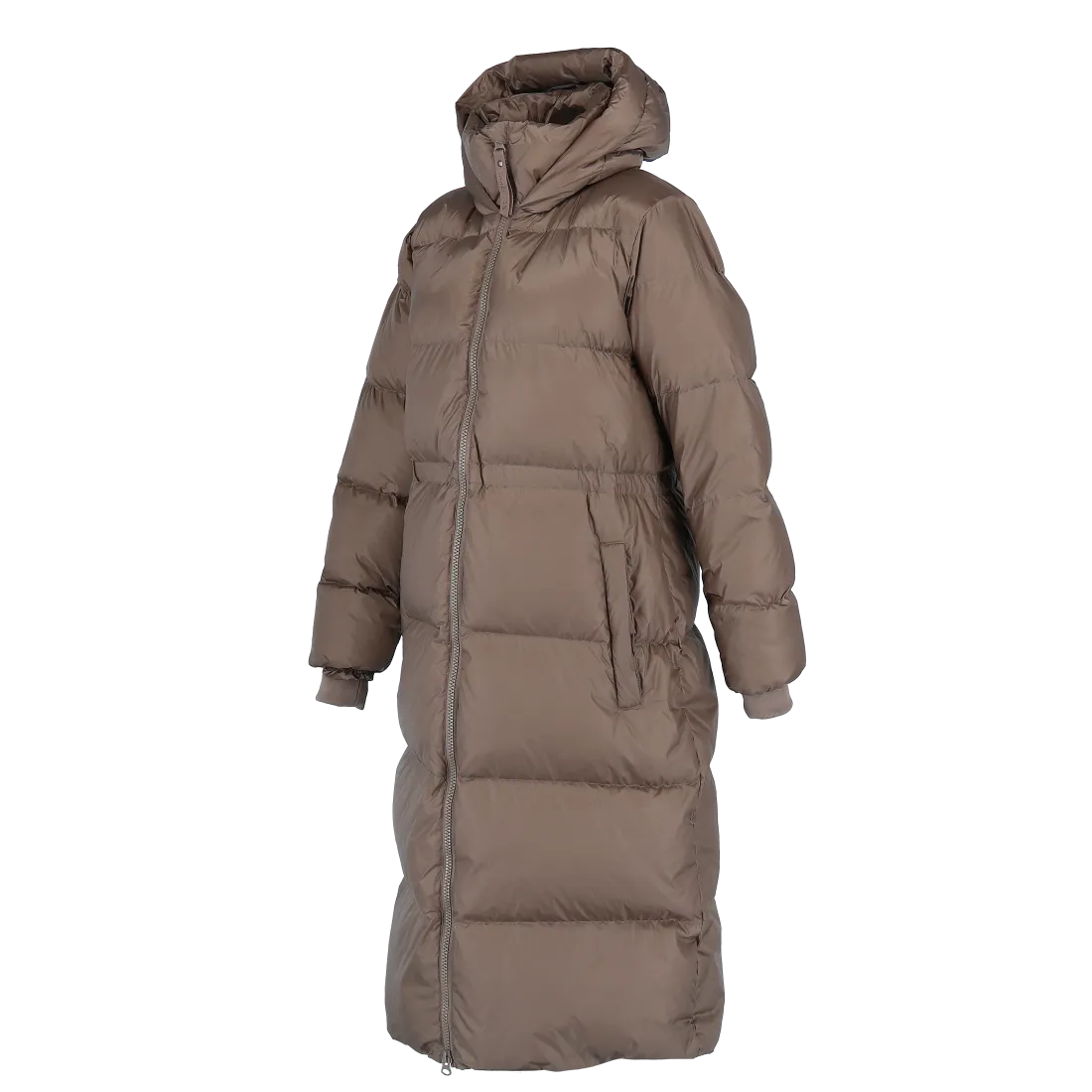 Thea pufferjakke lang - Brun - Image 10