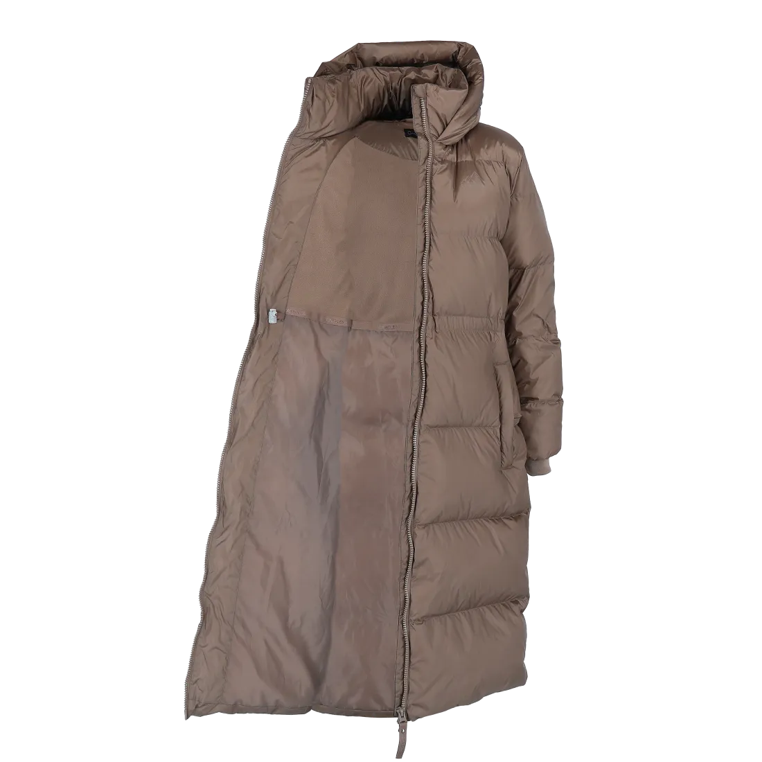 Thea pufferjakke lang - Brun - Image 11