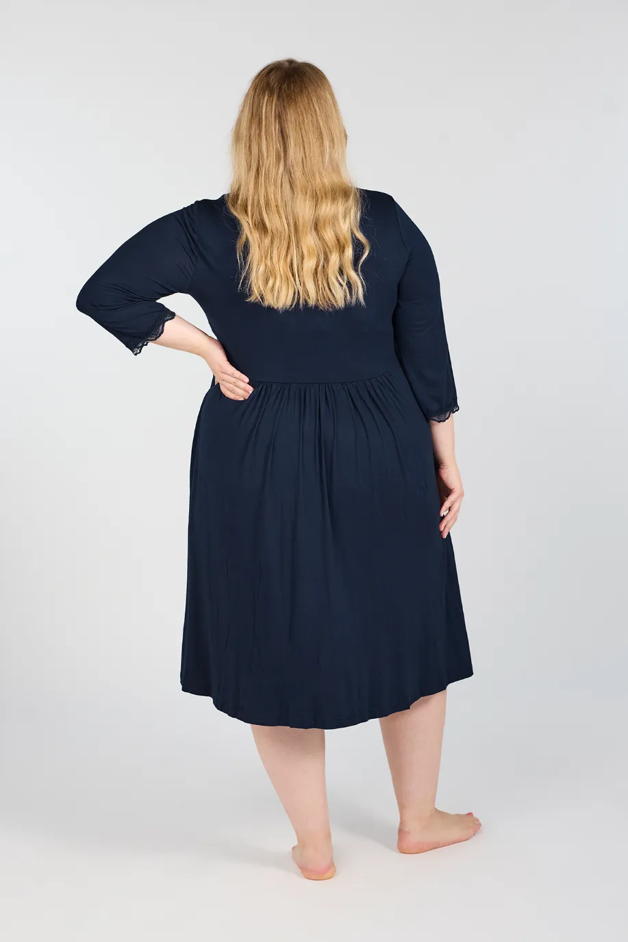 Tora nattkjole - Mørk blå - Image 3