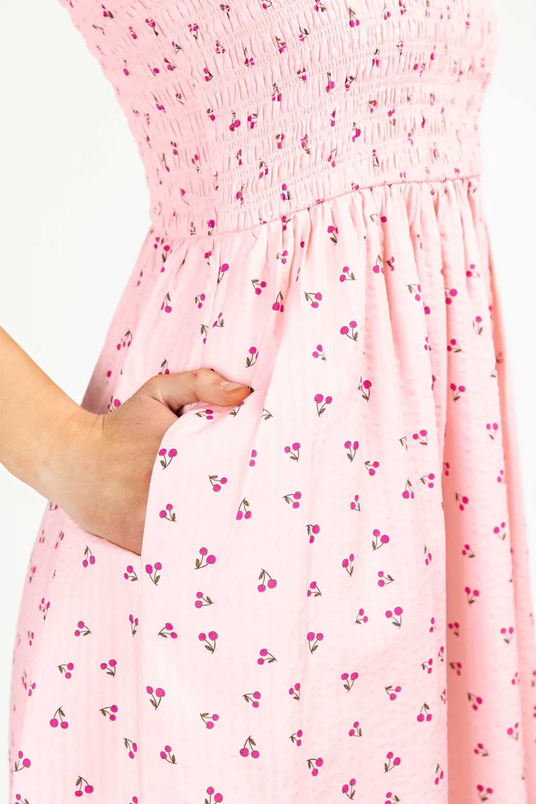 Vera kjole - Lys rosa / cherry - Image 3